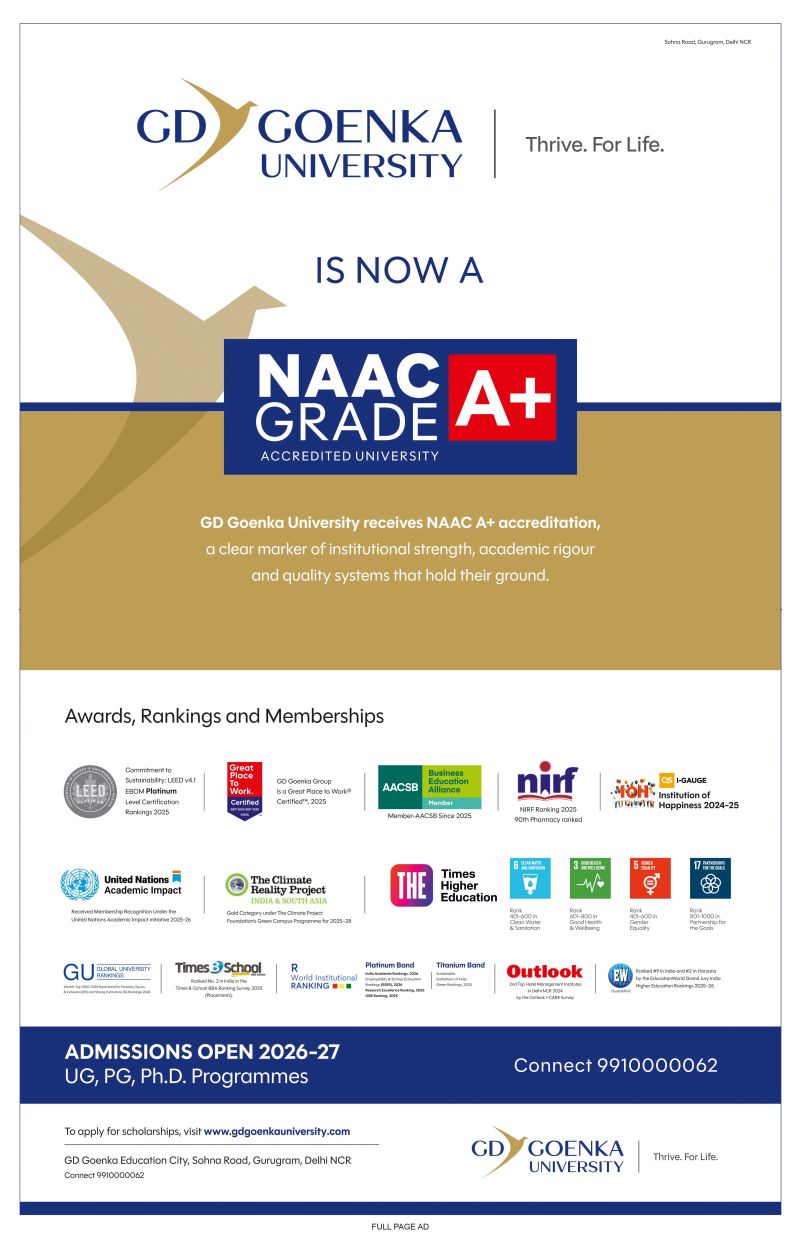 GD Goenka University Awards, Rankings and Memberships